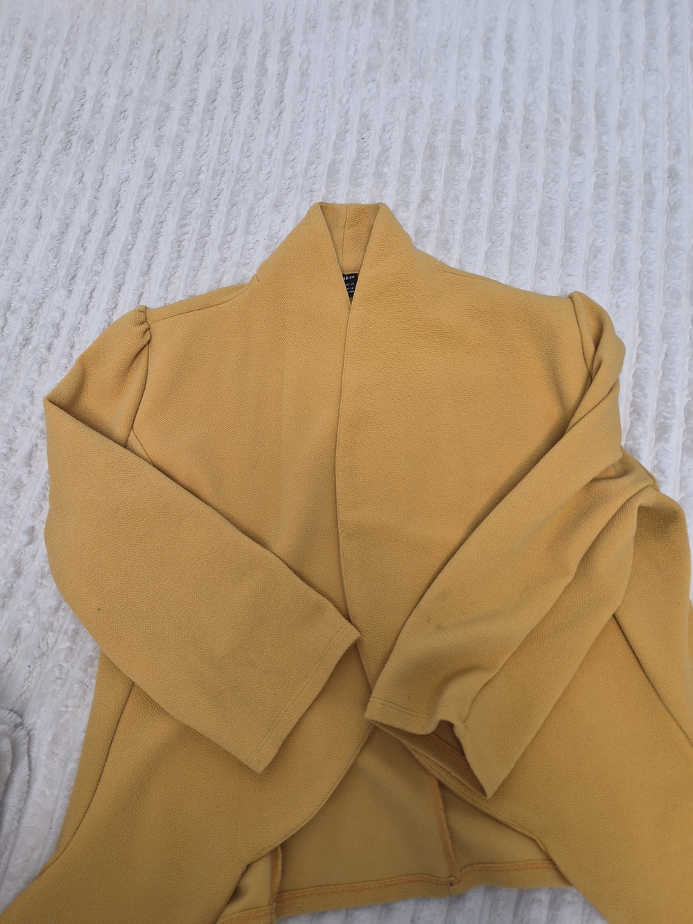 SHEIN Mustard Open-Front Blazer Jacket